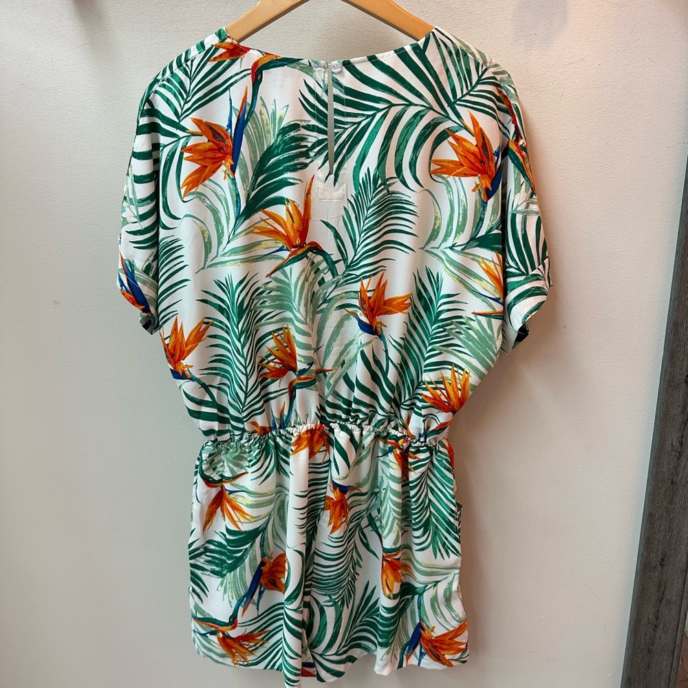 DAVI & DANI Tropical Print Jumpsuit - Green and Orange - Picture 3 of 3